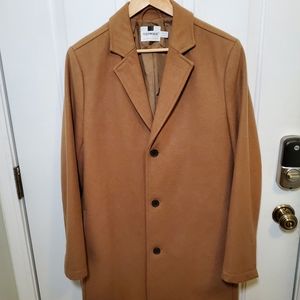 Topman Wool Blend "Camel" Overcoat M